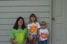 Mommy and the girls with their sun t-shirts on